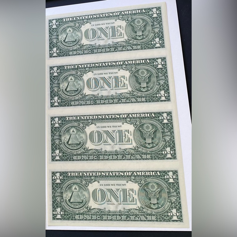 UNCUT 1999 FEDERAL RESERVE BUREAU OF ENGRAVINGS AND PRINTING 1$ COLLECTION SET - Picture 4 of 8